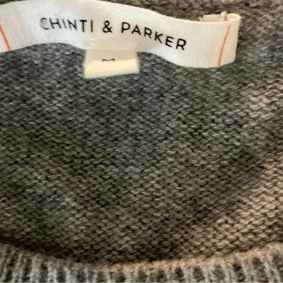 Chinti & Parker Cashmere/Wool Embroidered LOVE‎ Sweater Medium - Picture 5 of 8
